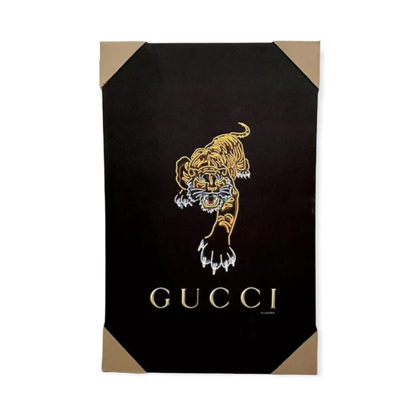 Gucci Wall Art Fairchild Paris Canvas Wall Art 24 " x 36 " Black Home Decor NEW - Picture 6 of 6